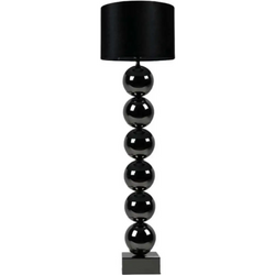Vloerlamp zwart 6 bollen