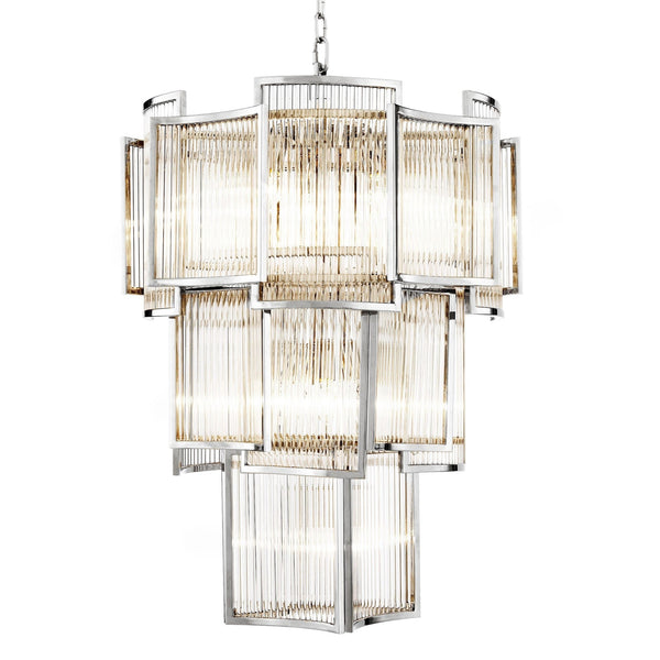 Chandelier 'Jet Set' met helder glas - Mobset Home