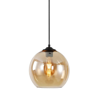 hanglamp 1 bol amber glas 25cm - Mobset Home