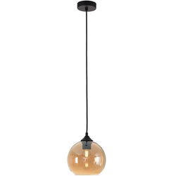 Hanglamp 1 bol Amber glas 30cm - Mobset Home