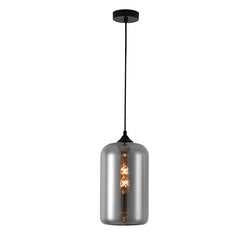 Hanglamp 1 bol smoke glas - Mobset Home