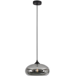 Hanglamp 1 bol smoke glas - Mobset Home