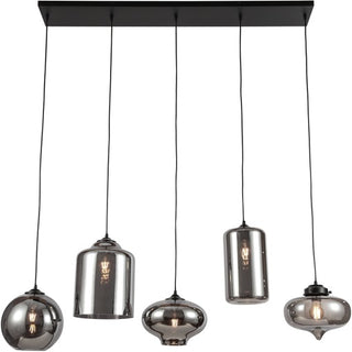 Eettafel hanglamp 5 smoke bollen